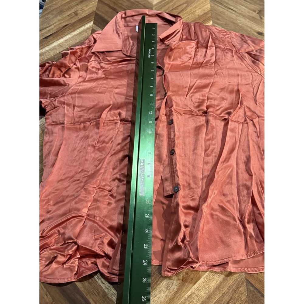 Talbots Pure Silk Blouse Top Women's Size 12 Long Sleeve Career Classic - Picture 6 of 7
